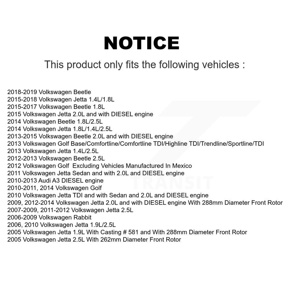 Front Right Disc Brake Caliper SLC-19B2975 For Volkswagen Jetta Golf Beetle Rabbit Audi A3