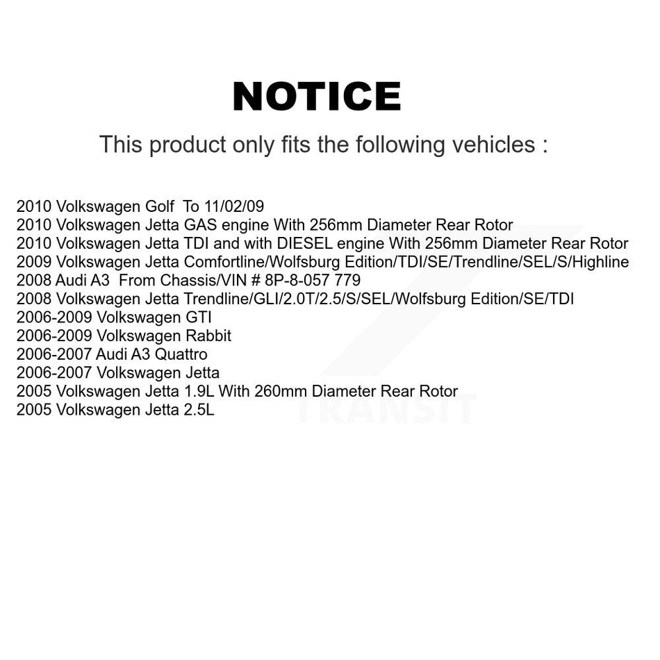 Rear Right Disc Brake Caliper SLC-19B2977 For Volkswagen Jetta Rabbit Golf GTI Audi A3 Quattro