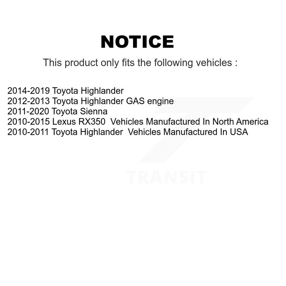 Front Right Disc Brake Caliper SLC-19B6275 For Toyota Sienna Highlander Lexus RX350