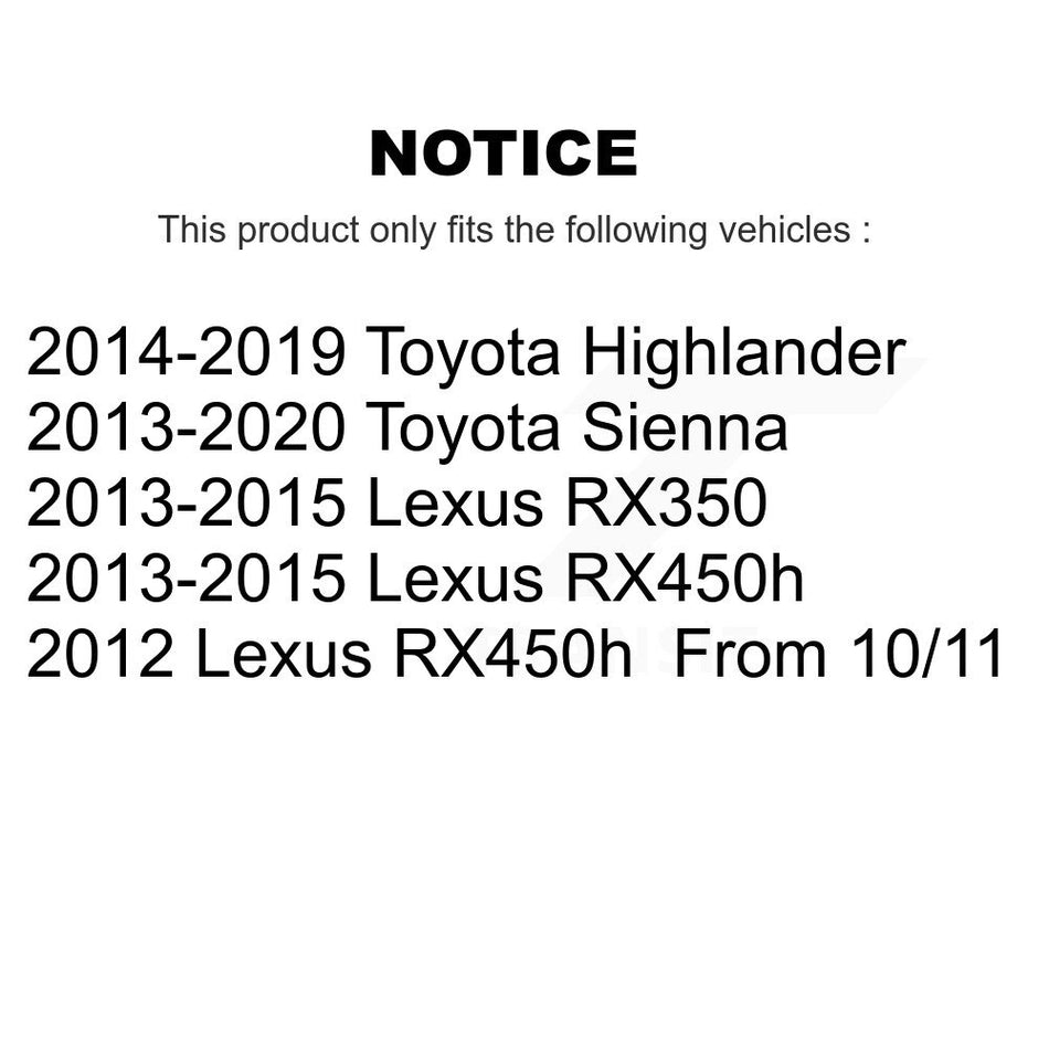 Rear Right Disc Brake Caliper SLC-19B7080 For Toyota Sienna Highlander Lexus RX350 RX450h