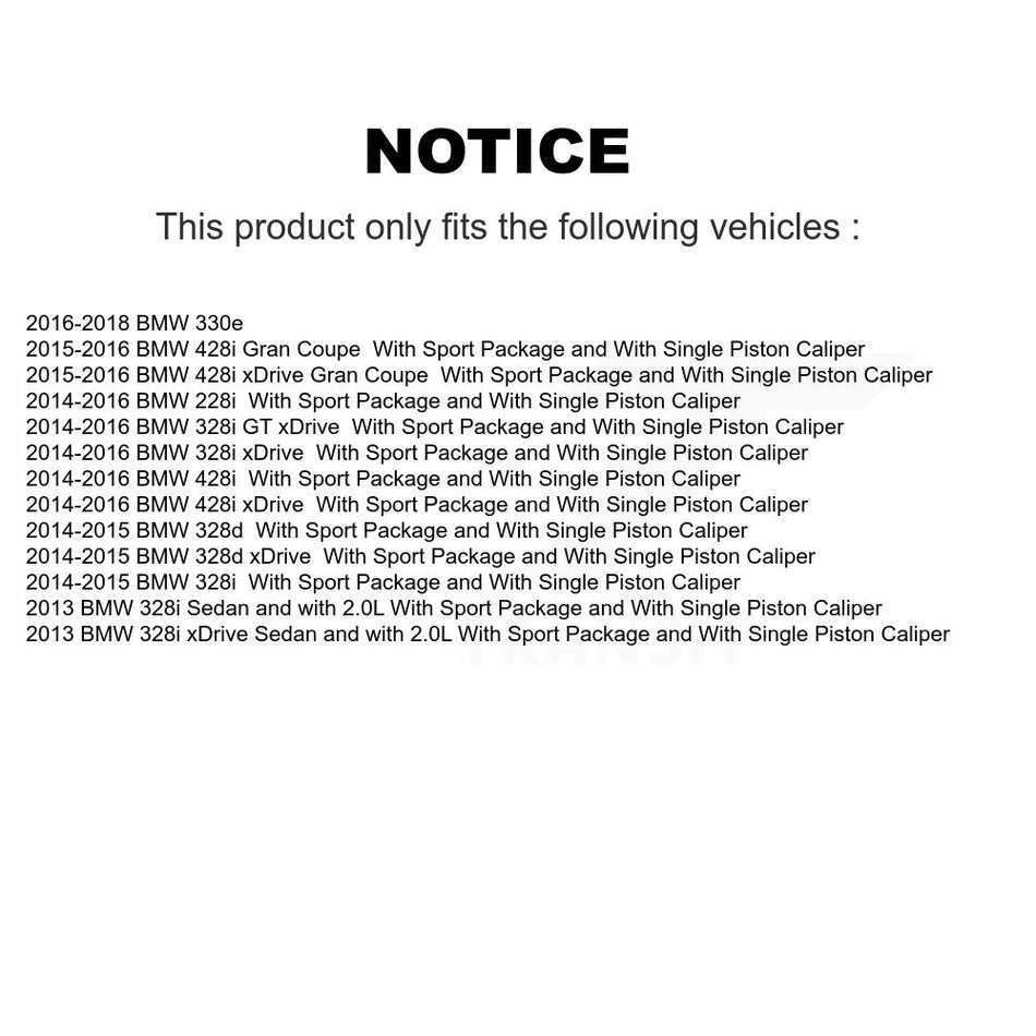 Front Left Disc Brake Caliper SLC-19B7099 For BMW 328i xDrive 428i Gran Coupe 328d GT 228i 330e