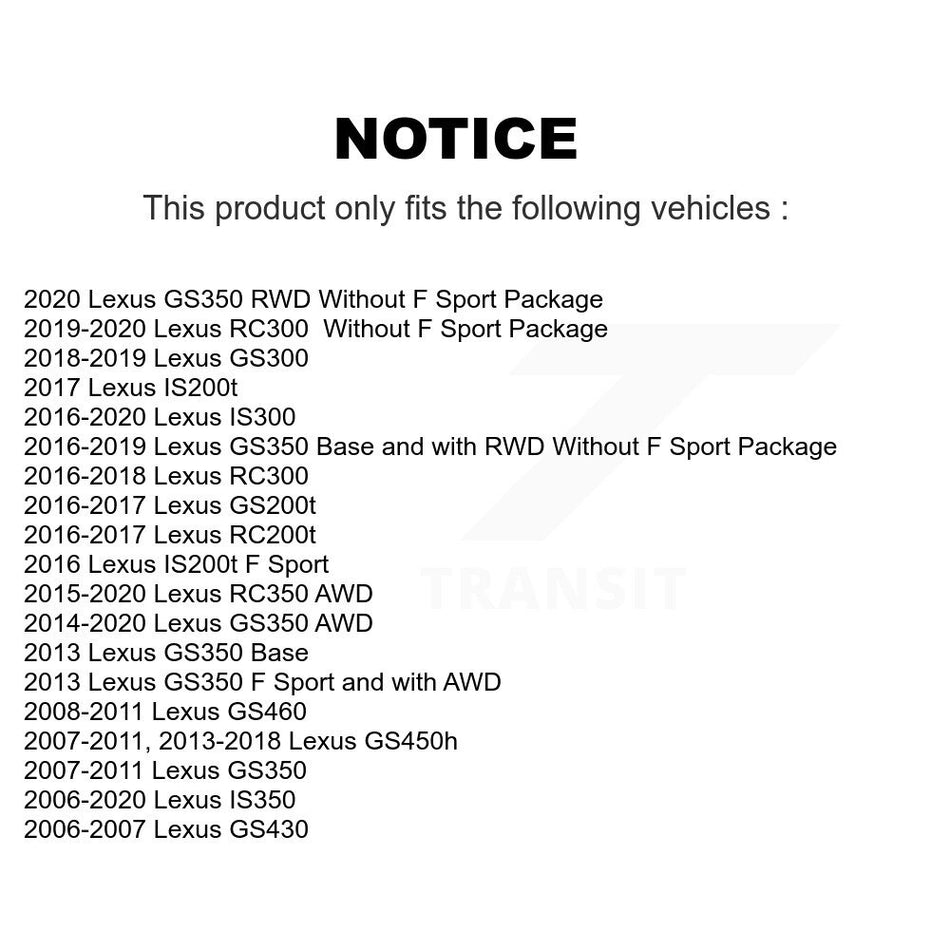 Front Ceramic Disc Brake Pads TEC-1118 For Lexus GS350 IS350 IS300 IS200t RC350 RC300 GS450h RC200t GS430 GS300 GS200t GS460