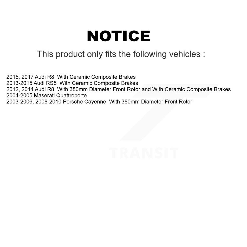 Front Ceramic Disc Brake Pads TEC-1130 For Porsche Cayenne Audi RS5 R8 Maserati Quattroporte