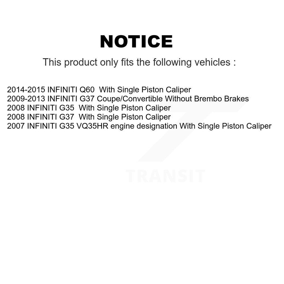 Front Ceramic Disc Brake Pads TEC-1287 For INFINITI G37 G35 Q60