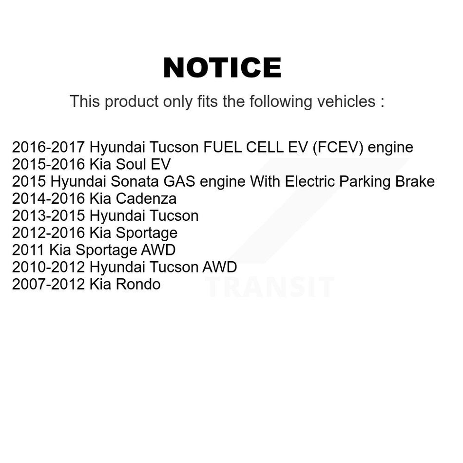 Front Ceramic Disc Brake Pads TEC-1295 For Hyundai Tucson Kia Sportage Rondo Sonata Soul EV Cadenza