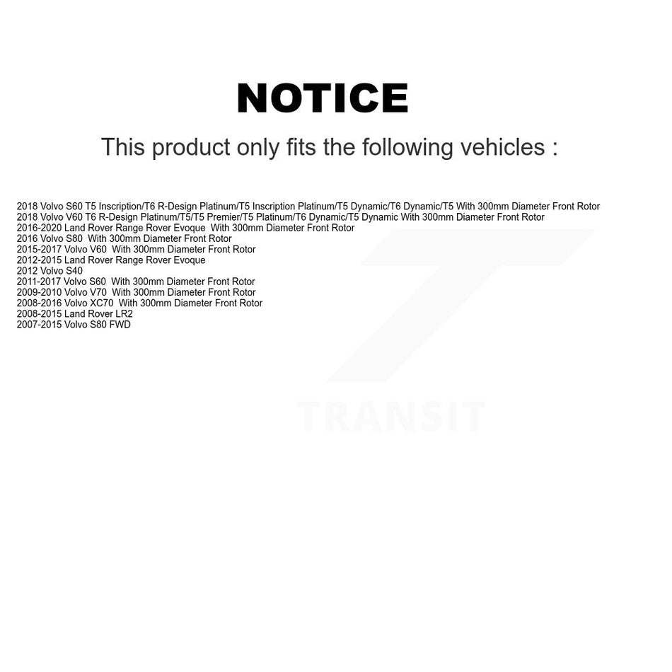 Front Ceramic Disc Brake Pads TEC-1306 For Volvo Land Rover Range Evoque XC70 S60 LR2 V60 S80 V70