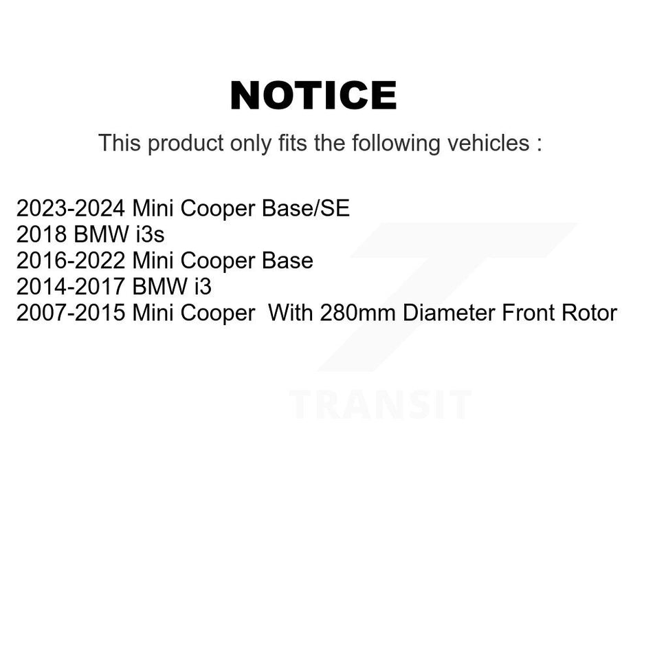 Front Ceramic Disc Brake Pads TEC-1308 For Mini Cooper BMW i3 i3s