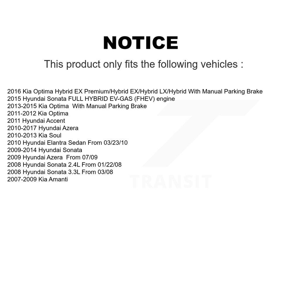 Rear Ceramic Disc Brake Pads TEC-1313 For Hyundai Sonata Kia Soul Optima Elantra Accent Amanti Azera