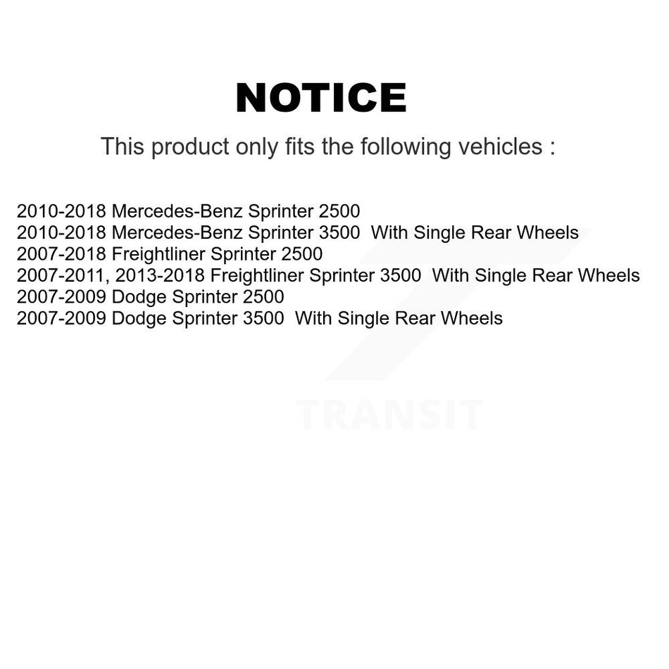 Rear Ceramic Disc Brake Pads TEC-1317A For Mercedes-Benz Sprinter 2500 3500 Dodge Freightliner