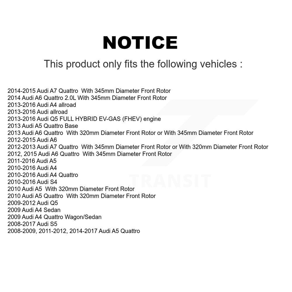 Front Ceramic Disc Brake Pads TEC-1322 For Audi Q5 A4 Quattro A5 S4 S5 A6 allroad A7