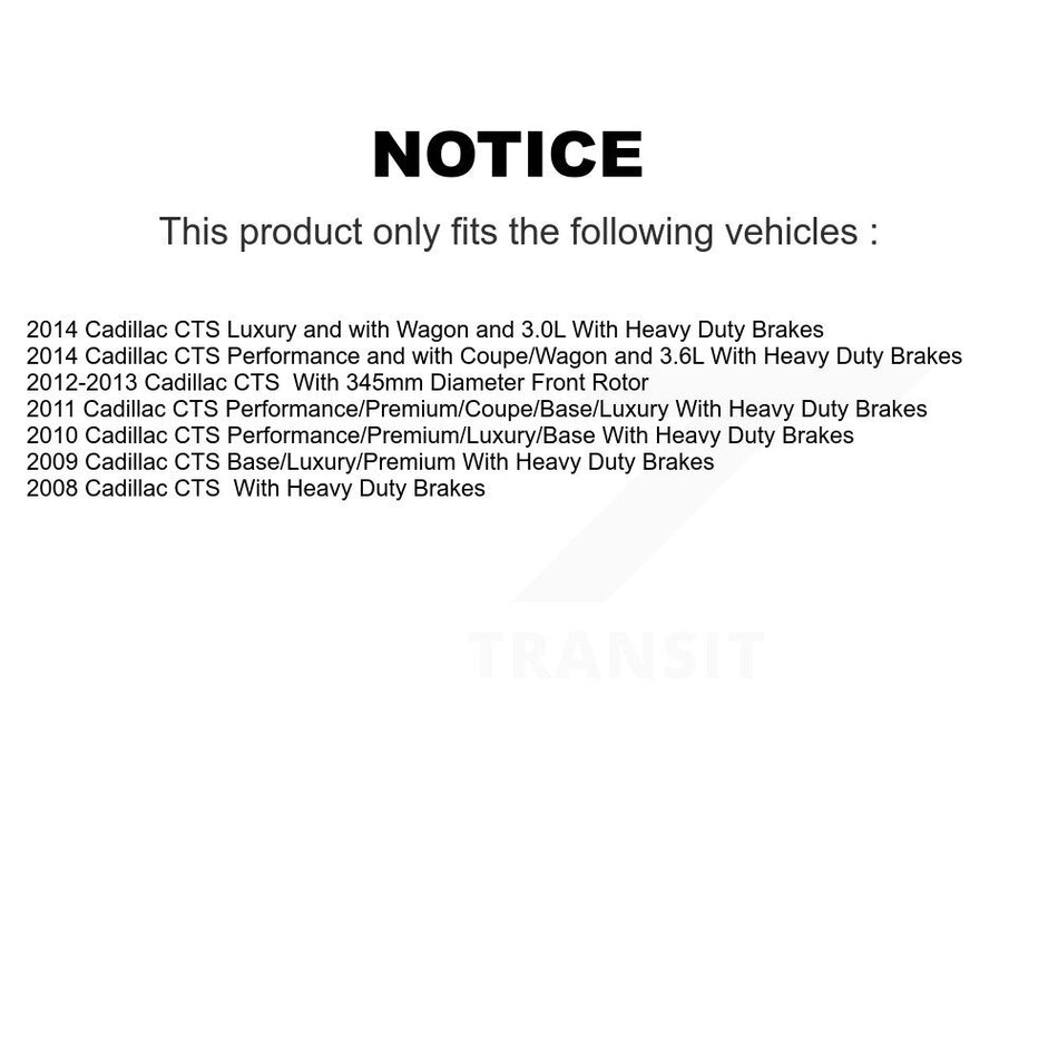 Front Ceramic Disc Brake Pads TEC-1331 For Cadillac CTS