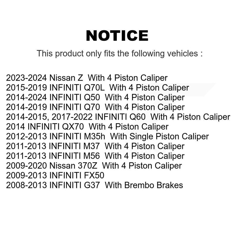 Front Ceramic Disc Brake Pads TEC-1346 For INFINITI Q50 G37 Nissan 370Z Q60 Z M37 FX50 QX70 Q70 Q70L