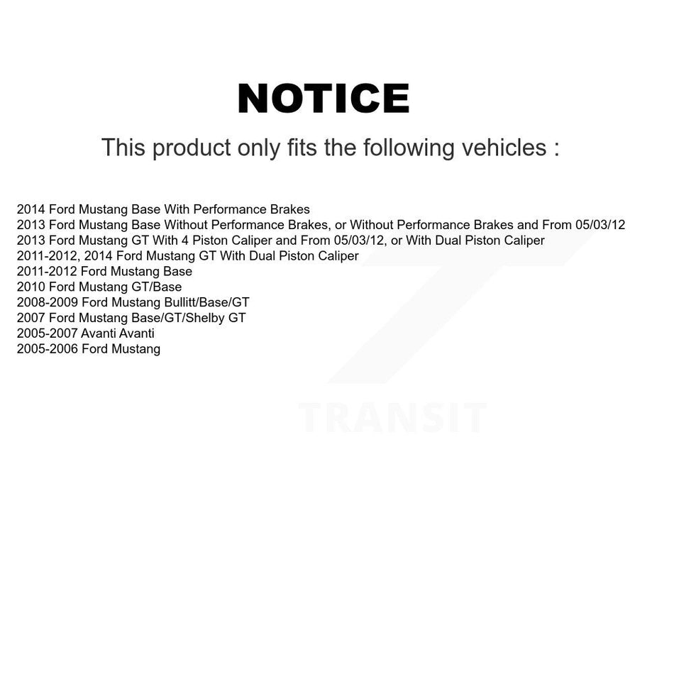 Front Ceramic Disc Brake Pads TEC-1463 For Ford Mustang Avanti