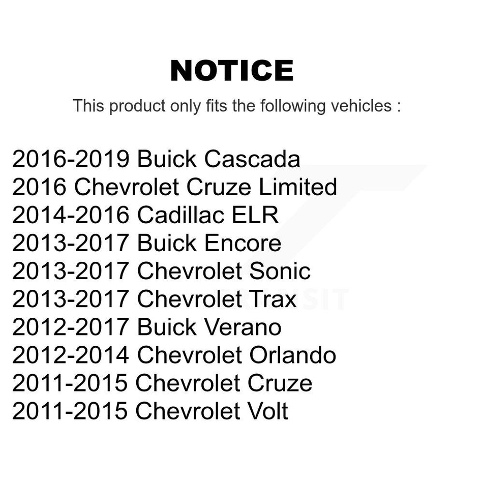 Rear Ceramic Disc Brake Pads TEC-1468 For Chevrolet Cruze Buick Sonic Encore Trax Verano Limited Volt Cascada Cadillac ELR Orlando