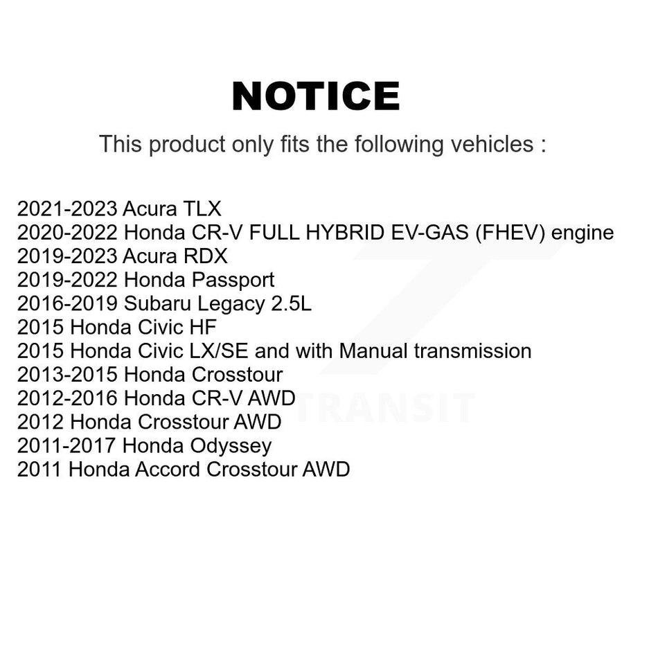 Front Ceramic Disc Brake Pads TEC-1521 For Honda CR-V Odyssey Civic Subaru Legacy Acura RDX Crosstour Passport Accord TLX