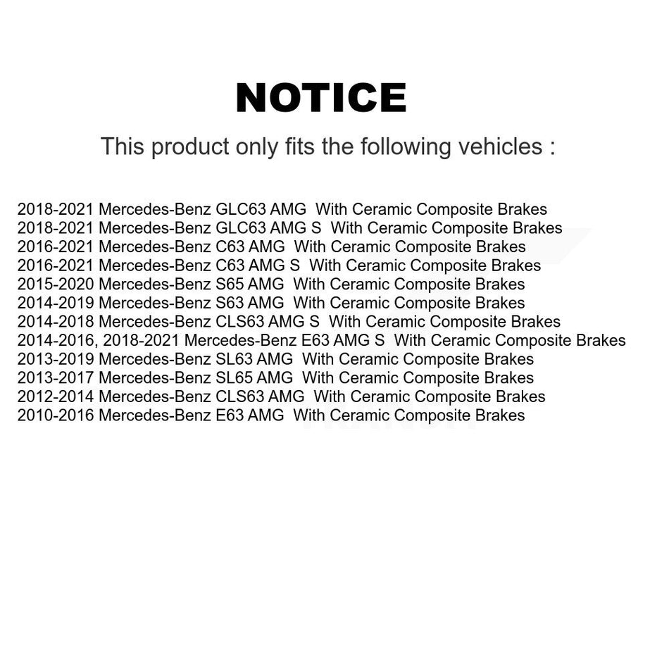 Front Ceramic Disc Brake Pads TEC-1530 For Mercedes-Benz E63 AMG S S63 C63 GLC63 SL63 CLS63 S65 SL65