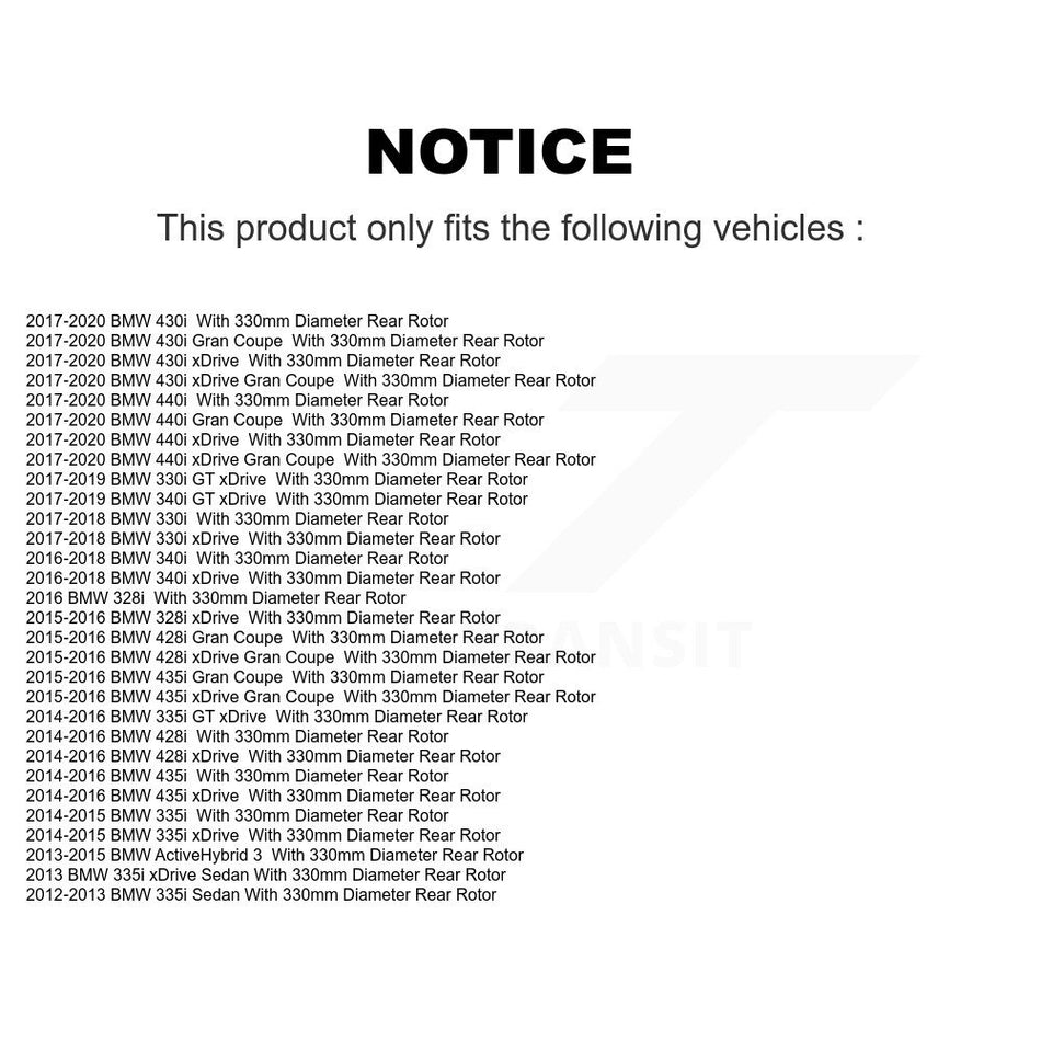 Rear Ceramic Disc Brake Pads TEC-1610 For BMW 330i xDrive 328i 335i 428i 340i 435i 430i Gran Coupe 3