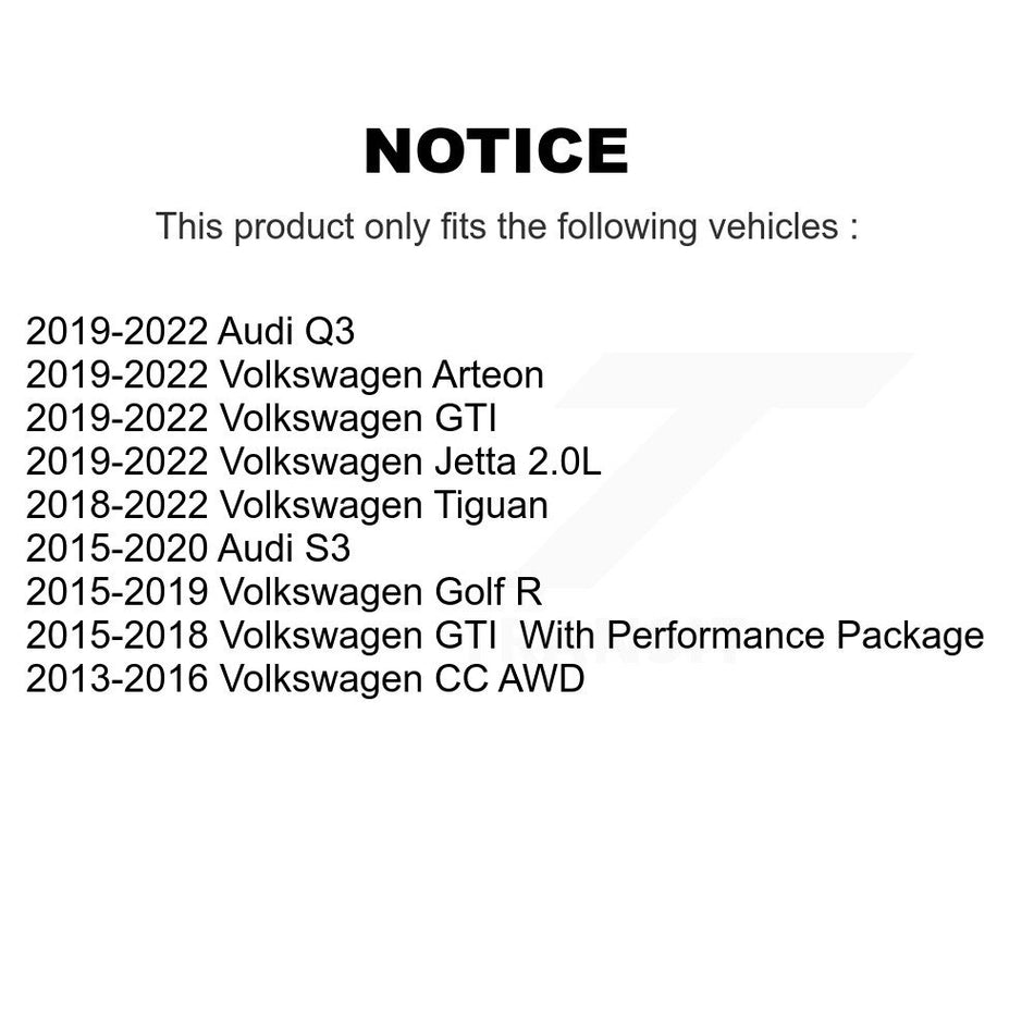 Front Ceramic Disc Brake Pads TEC-1633A For Volkswagen Tiguan Jetta GTI CC Audi Golf R S3 Q3 Arteon