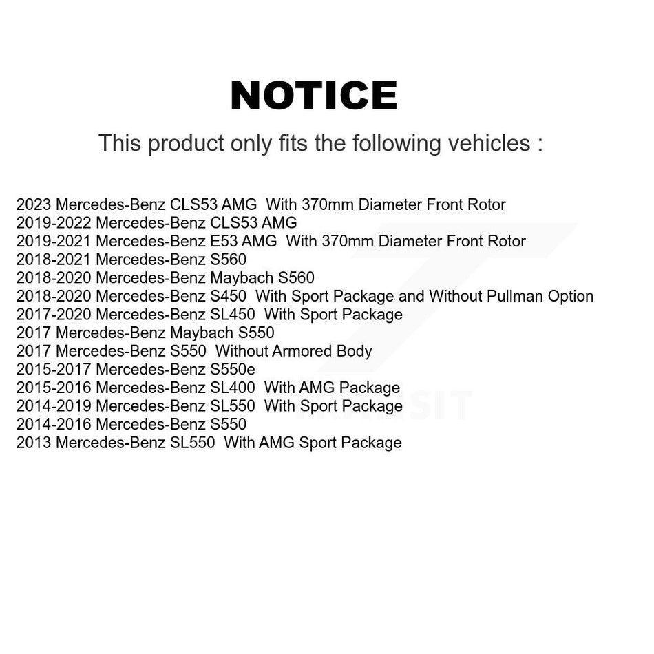 Front Ceramic Disc Brake Pads TEC-1688 For Mercedes-Benz S550 E53 AMG S560 SL550 CLS53 SL450 S450