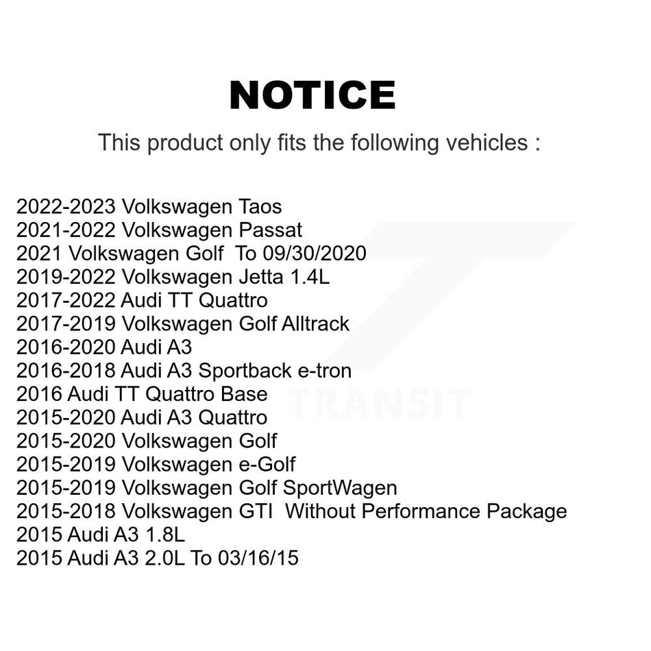 Front Ceramic Disc Brake Pads TEC-1760A For Volkswagen Jetta Audi GTI A3 Golf SportWagen Quattro Alltrack e-Golf Sportback e-tron TT Taos Passat