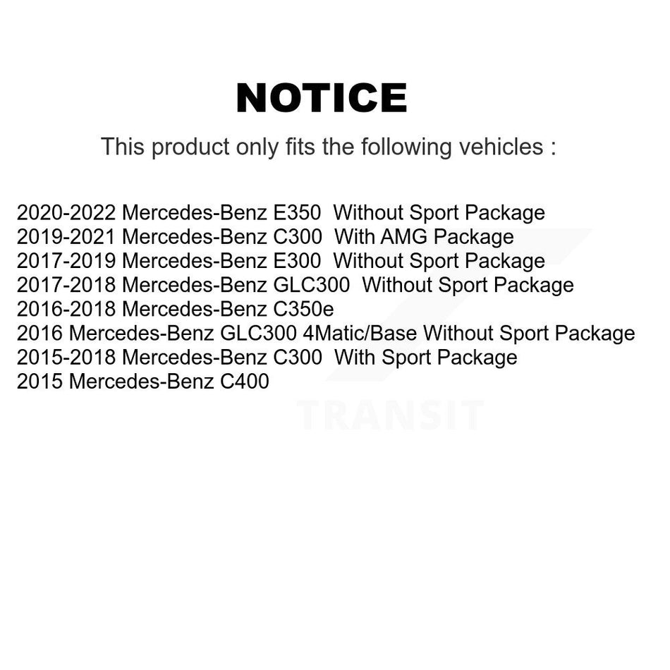 Front Ceramic Disc Brake Pads TEC-1796 For Mercedes-Benz C300 GLC300 E300 C400 E350 C350e