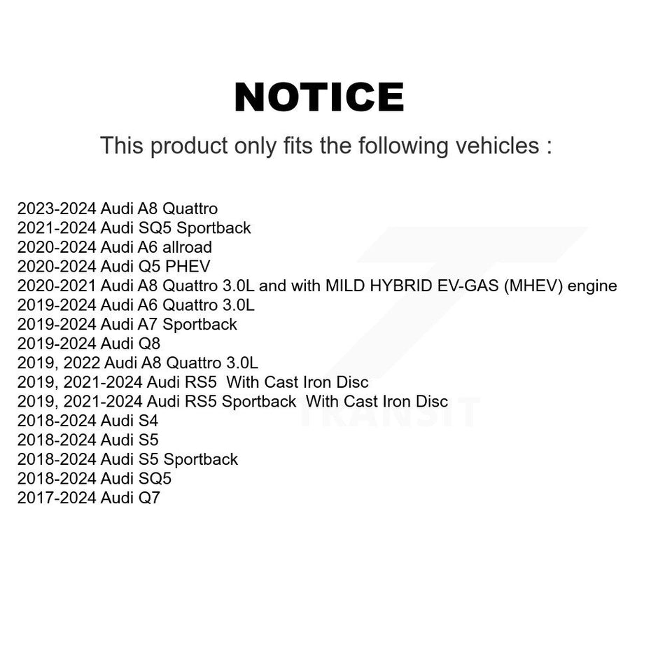 Front Ceramic Disc Brake Pads TEC-1894 For Audi Q7 SQ5 S5 Q8 S4 Sportback RS5 A6 Quattro Q5 PHEV A7