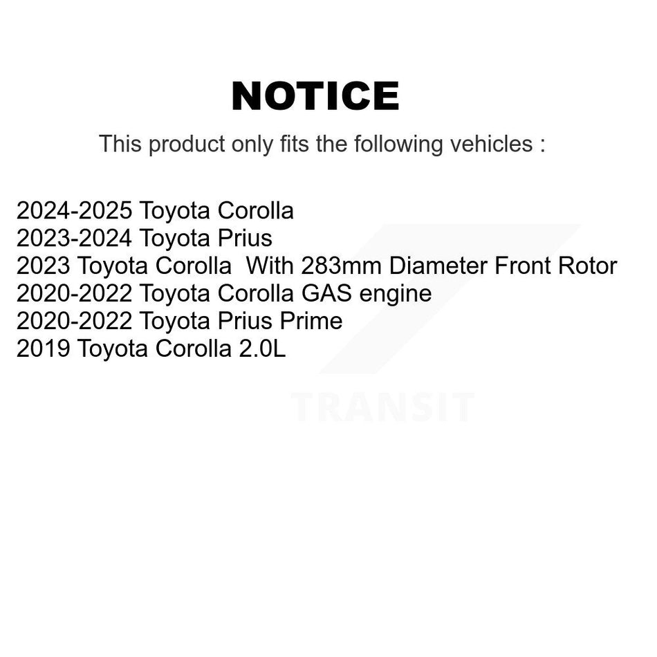 Front Ceramic Disc Brake Pads TEC-2176 For Toyota Corolla Prius Prime