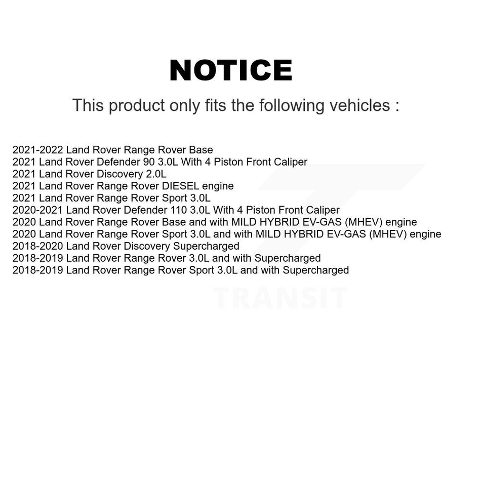 Front Ceramic Disc Brake Pads TEC-2184 For Land Rover Range Sport Discovery Defender 110 90