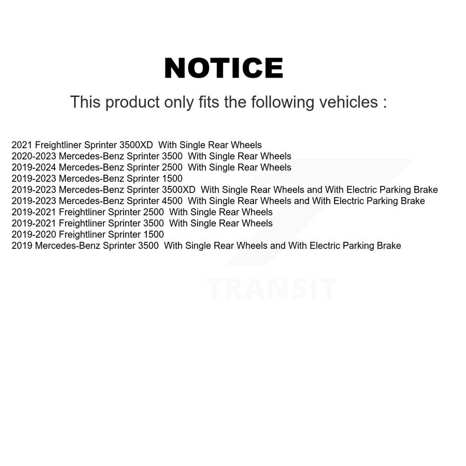 Rear Ceramic Disc Brake Pads TEC-2201 For Mercedes-Benz Sprinter 2500 3500 4500 3500XD Freightliner