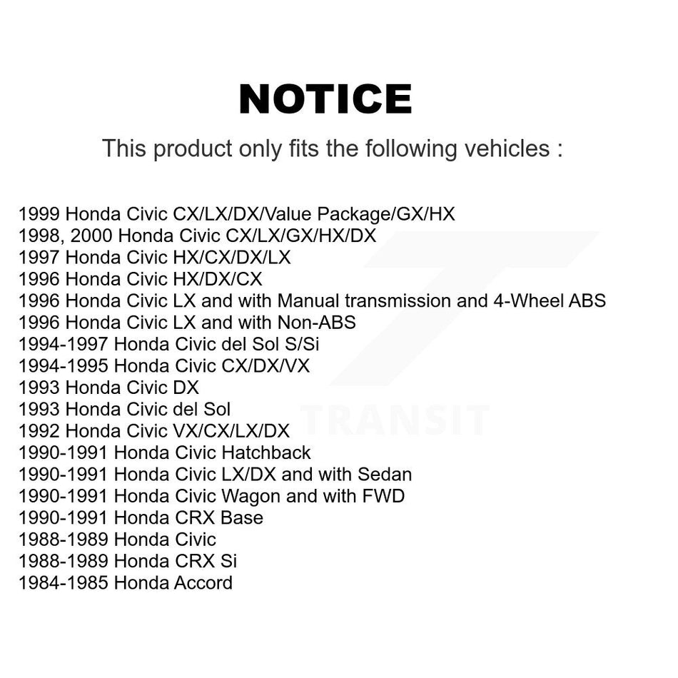 Front Ceramic Disc Brake Pads TEC-273 For Honda Civic del Sol CRX Accord