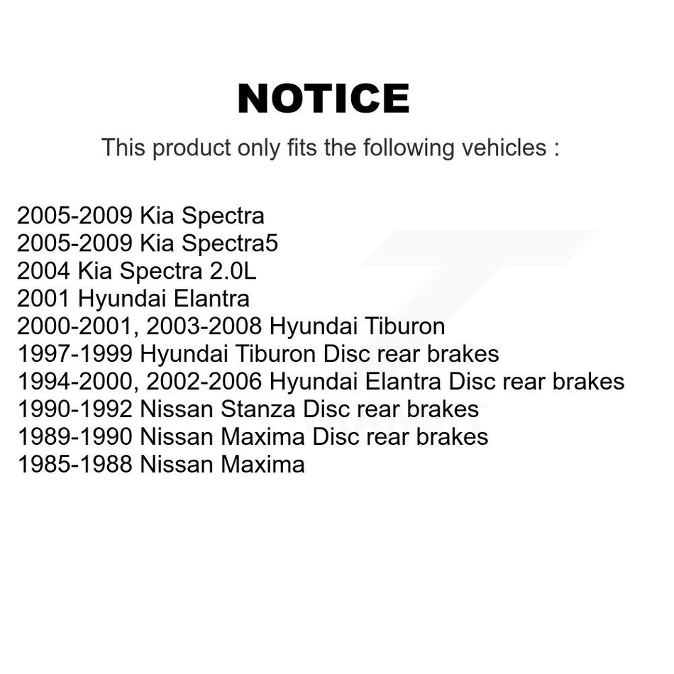 Rear Ceramic Disc Brake Pads TEC-323 For Hyundai Elantra Kia Spectra Tiburon Spectra5 Nissan Stanza