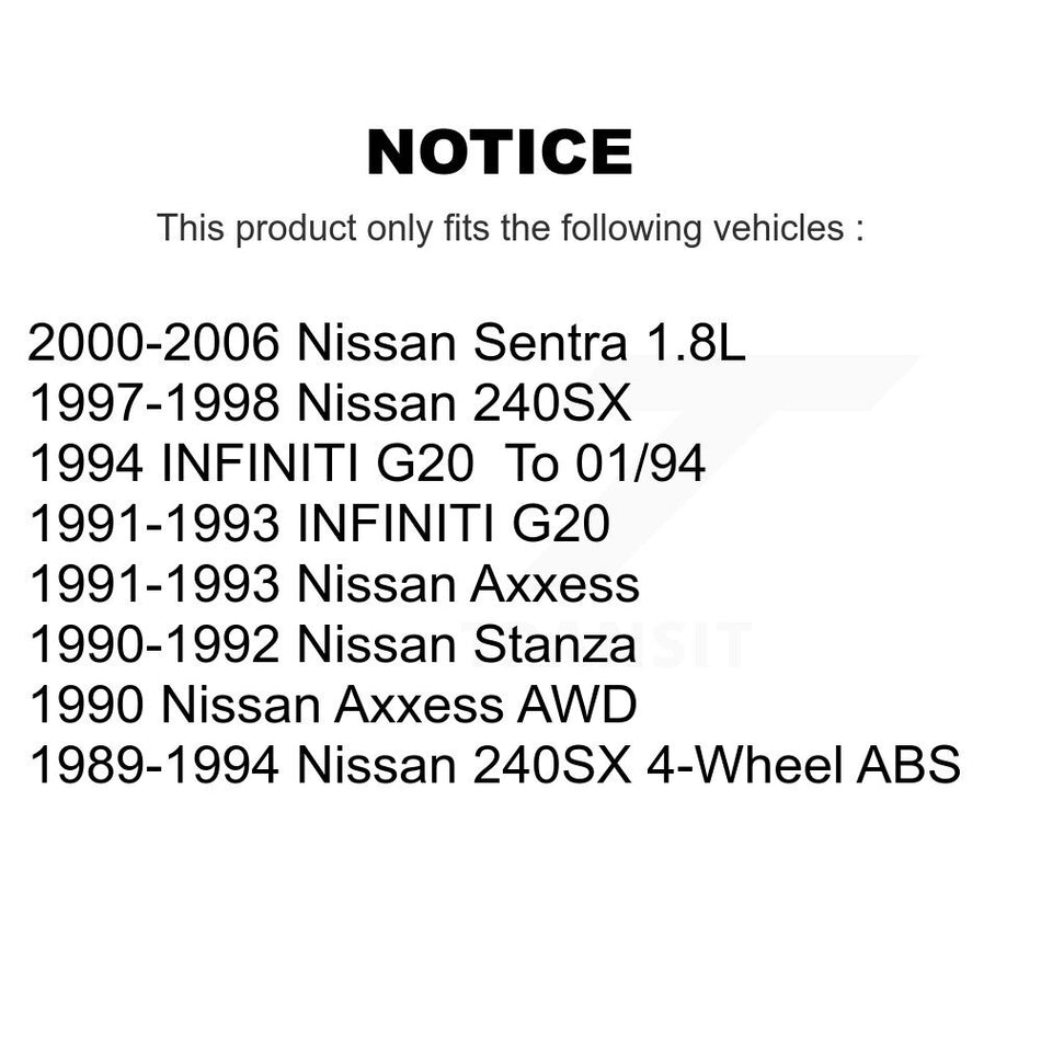 Front Ceramic Disc Brake Pads TEC-462 For Nissan Sentra 240SX Stanza INFINITI G20 Axxess