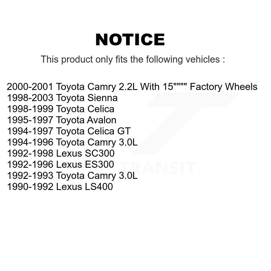 Front Ceramic Disc Brake Pads TEC-476 For Toyota Camry Sienna Lexus Avalon Celica ES300 LS400 SC300