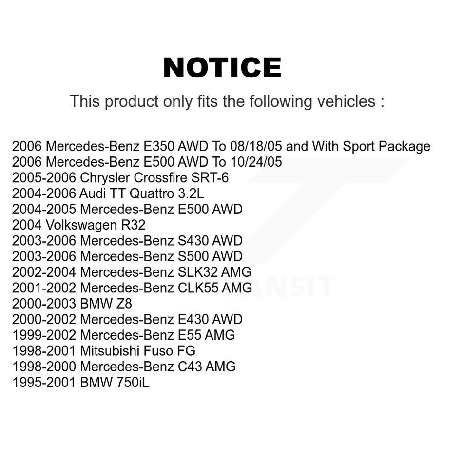 Front Ceramic Disc Brake Pads TEC-682 For Mercedes-Benz E350 Chrysler Crossfire S430 E500 S500 E430 Audi TT Quattro Volkswagen R32 BMW E55 AMG CLK55 750iL SLK32 Z8 C43 Mitsubishi Fuso FG