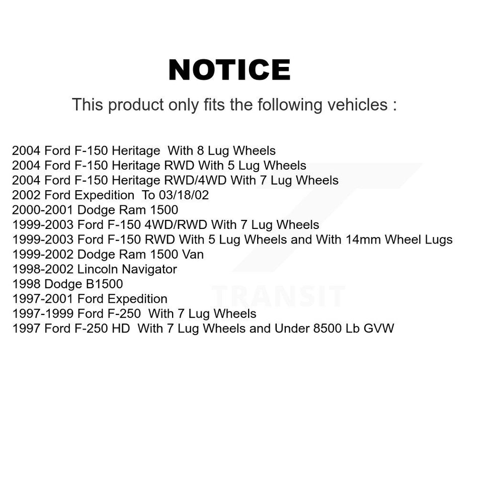 Front Ceramic Disc Brake Pads TEC-702 For Ford F-150 Dodge Ram 1500 F-250 HD Expedition Heritage Van