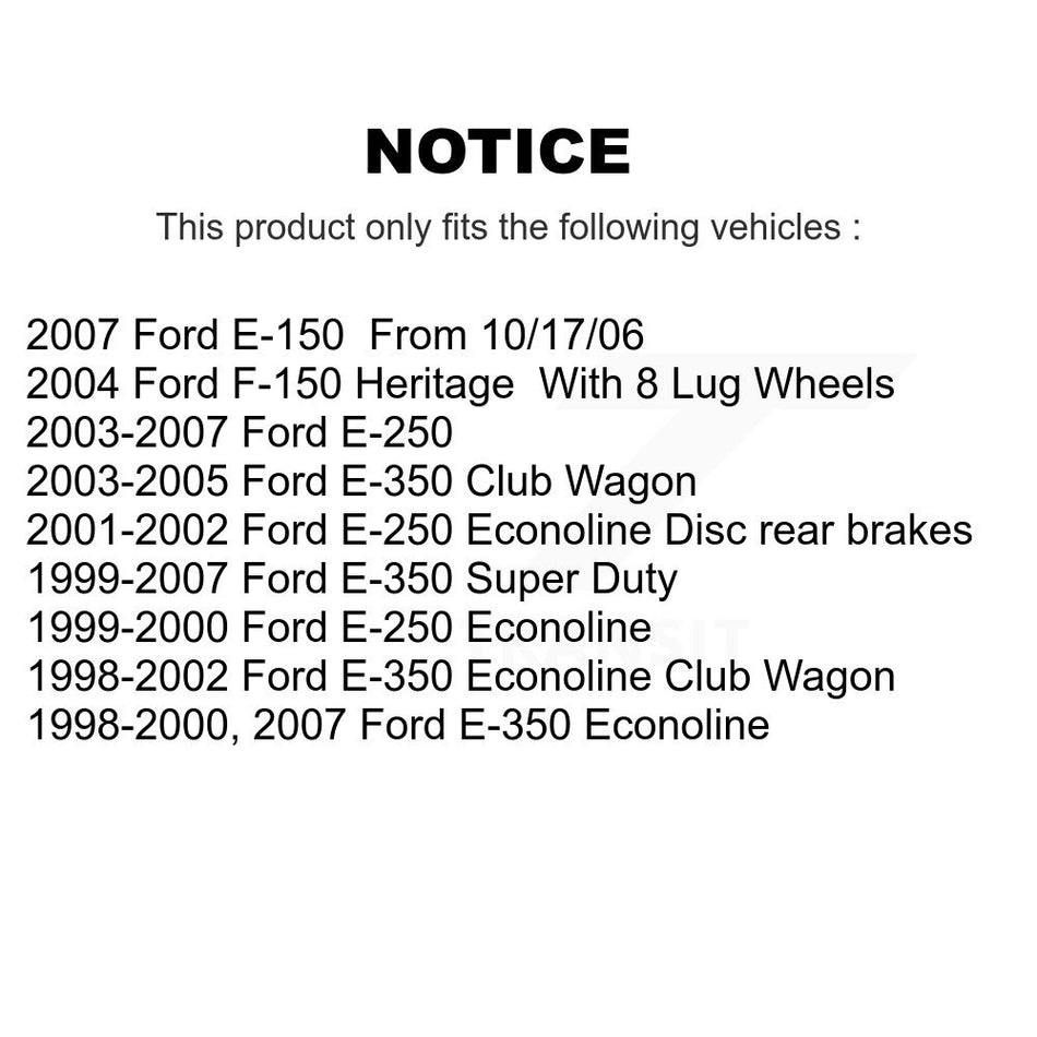 Rear Ceramic Disc Brake Pads TEC-802 For Ford E-350 Super Duty E-250 Econoline Club Wagon F-150 Heritage E-150