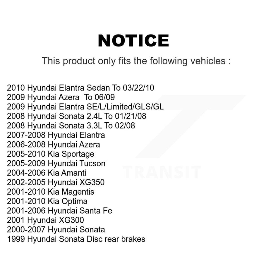 Rear Ceramic Disc Brake Pads TEC-813 For Hyundai Elantra Tucson Kia Sonata Sportage Santa Fe Optima