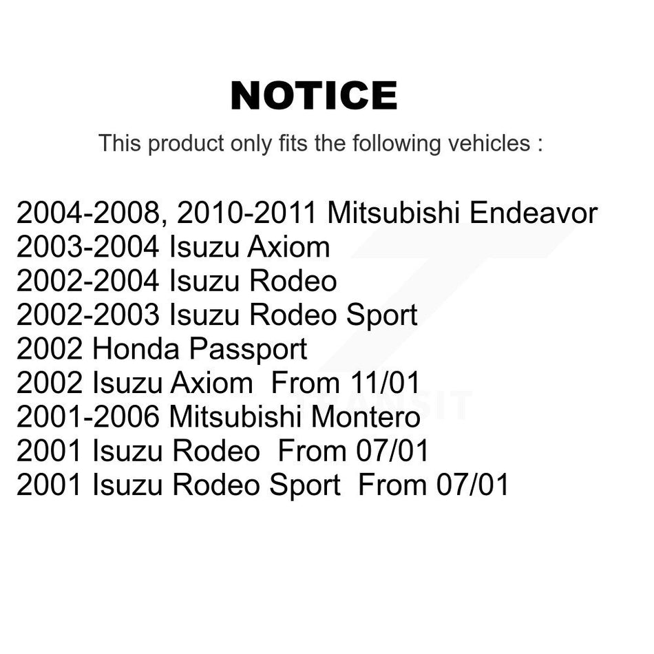 Front Ceramic Disc Brake Pads TEC-867 For Mitsubishi Endeavor Montero Isuzu Rodeo Sport Axiom Honda