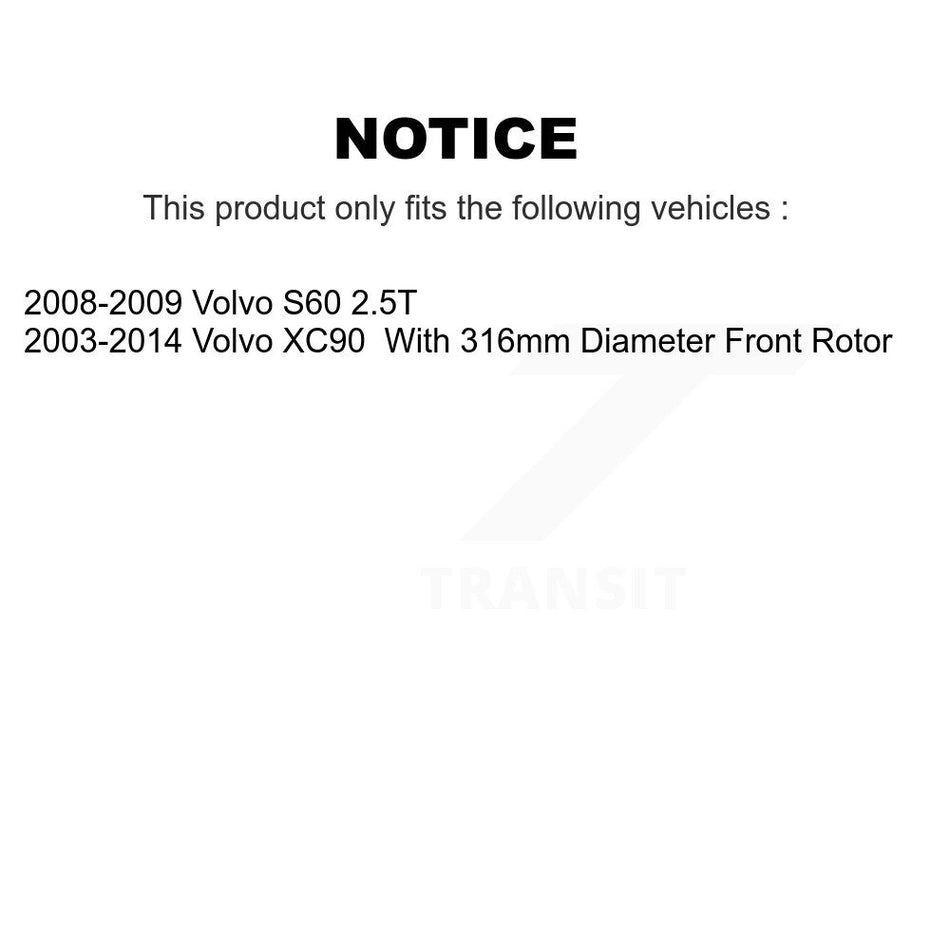 Front Ceramic Disc Brake Pads TEC-979 For Volvo XC90 S60