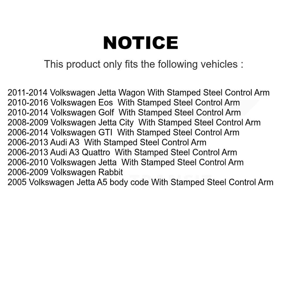 Front Right Lower Suspension Control Arm TOR-CK620143 For Volkswagen Jetta Golf Rabbit GTI Audi A3