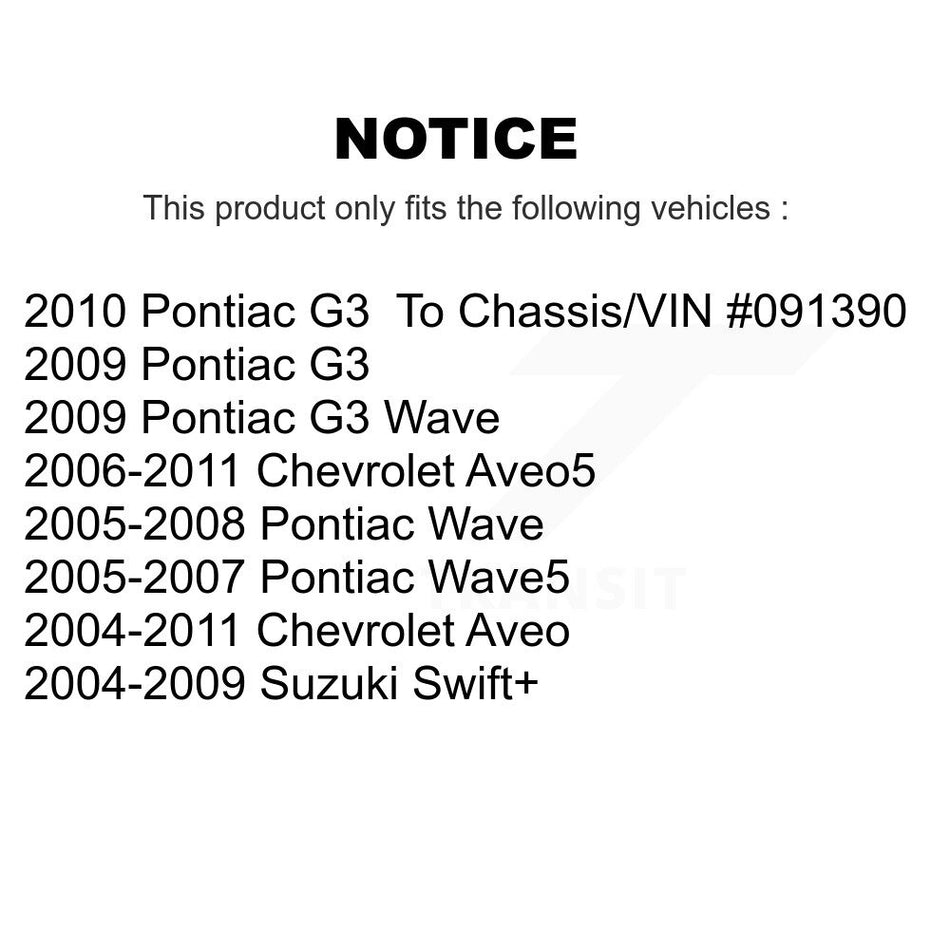 Front Left Lower Suspension Control Arm Ball Joint Assembly TOR-CK620164 For Chevrolet Aveo Pontiac