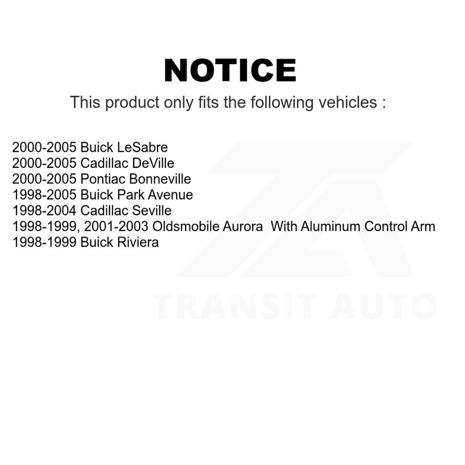 Front Left Lower Suspension Control Arm Ball Joint Assembly TOR-CK620291 For Buick LeSabre Cadillac DeVille Park Avenue Pontiac Bonneville Seville Oldsmobile Aurora Riviera