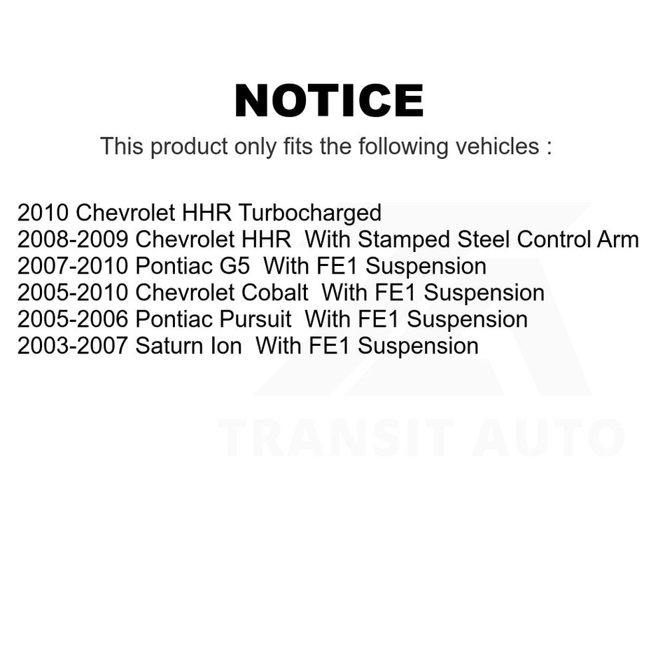 Front Right Lower Suspension Control Arm Ball Joint Assembly TOR-CK620301 For Chevrolet Cobalt Saturn Ion HHR Pontiac G5 Pursuit