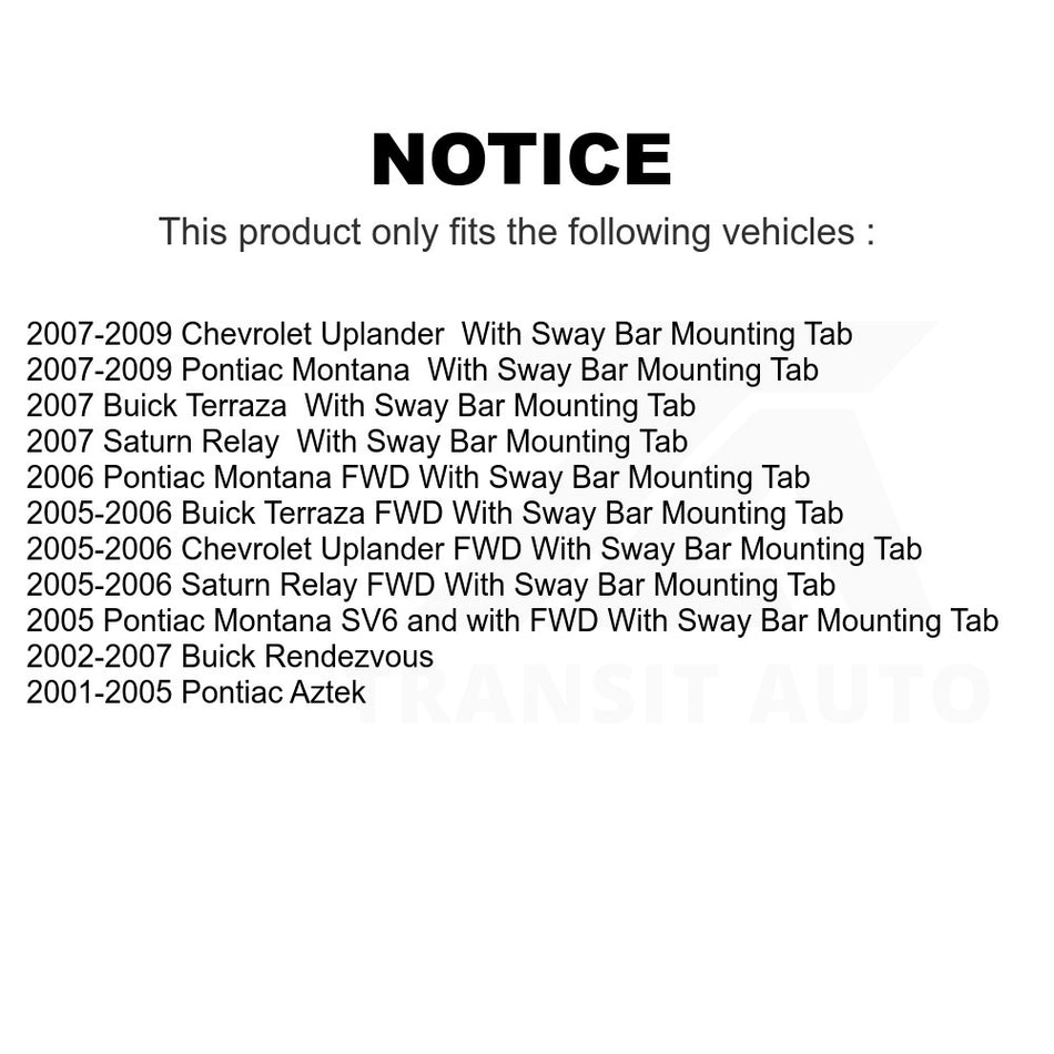 Front Left Lower Suspension Control Arm Ball Joint Assembly TOR-CK621351 For Buick Rendezvous Chevrolet Uplander Pontiac Aztek Montana Terraza Saturn Relay