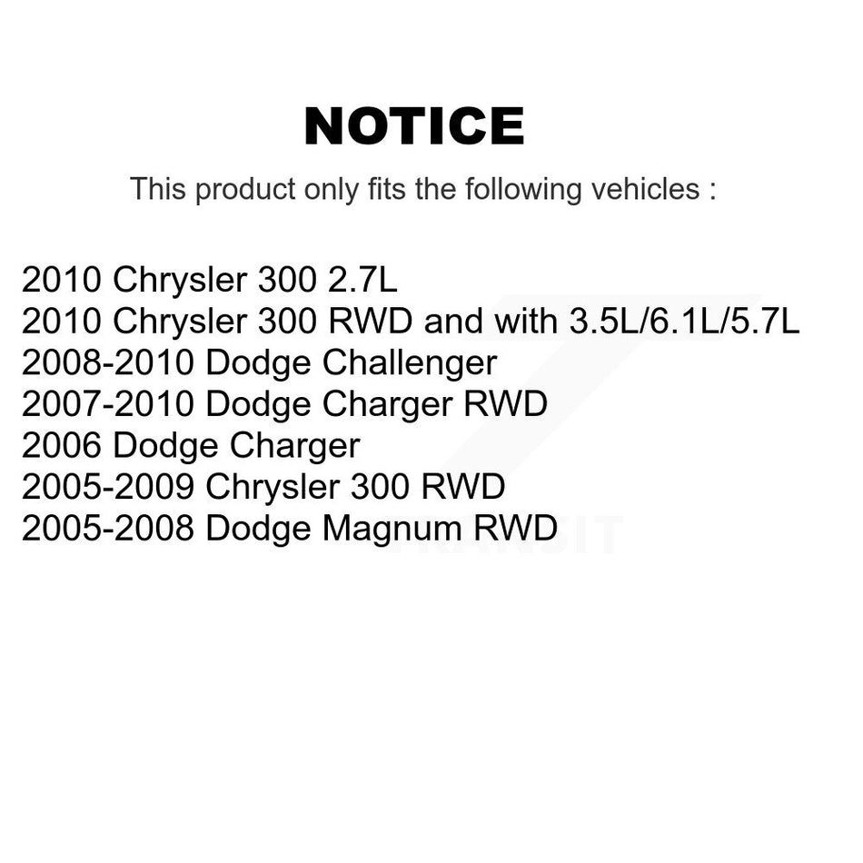 Front Lower Rearward Suspension Control Arm TOR-CK640664 For Dodge Chrysler 300 Charger Challenger