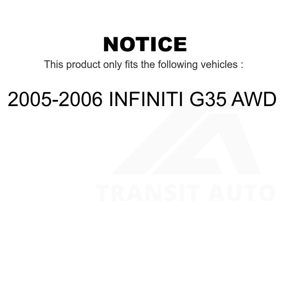 Front Right Lower Forward Suspension Control Arm TOR-CK642547 For 2005-2006 INFINITI G35 AWD