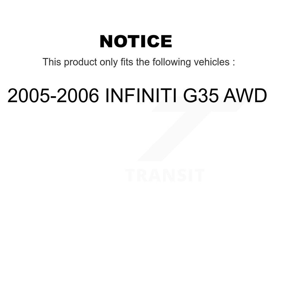 Front Right Lower Forward Suspension Control Arm TOR-CK642547 For 2005-2006 INFINITI G35 AWD
