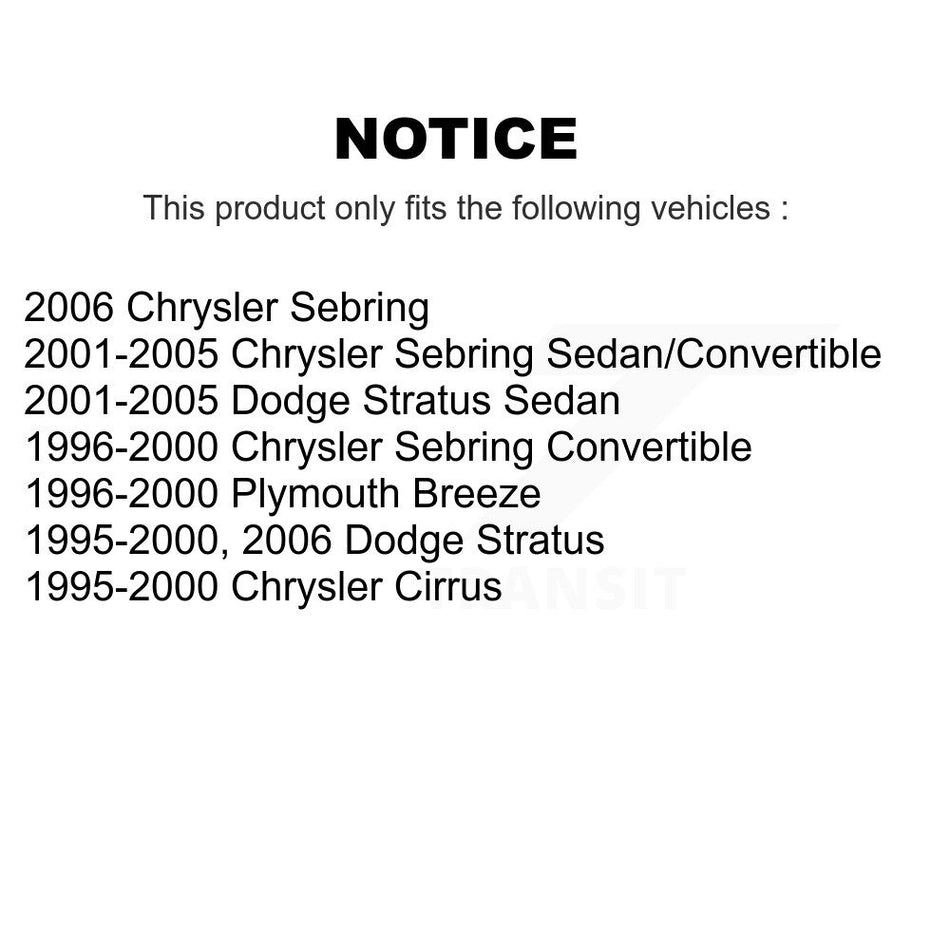 Front Left Lower Suspension Control Arm Ball Joint Assembly TOR-CK7425 For Chrysler Sebring Cirrus