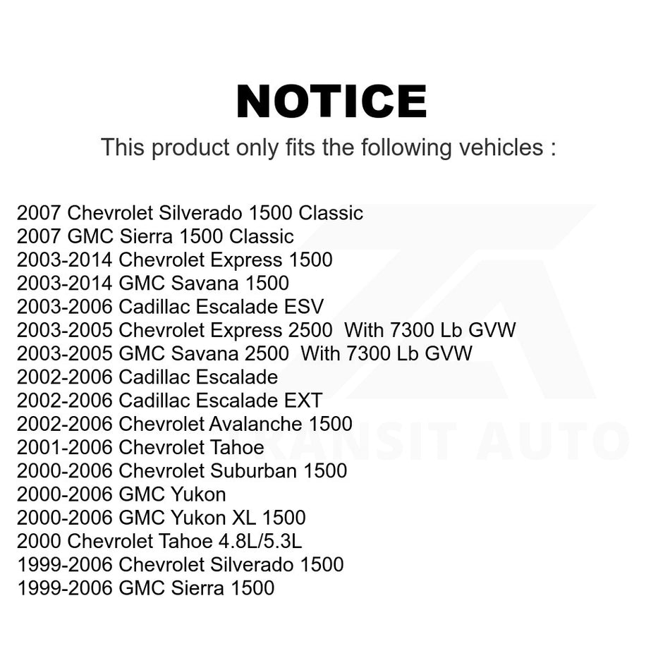 Front Upper Suspension Control Arm Ball Joint Assembly TOR-CK80942 For Chevrolet Silverado 1500 GMC Tahoe Sierra Suburban Yukon Avalanche XL Cadillac Express Classic Escalade 2500 Savana ESV EXT