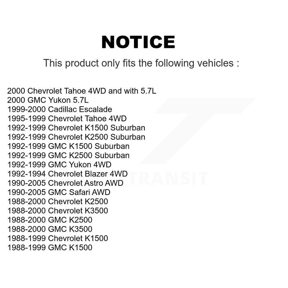 Front Inner Steering Tie Rod End TOR-ES2838RL For Chevrolet GMC K1500 K2500 Astro Safari K3500 Tahoe